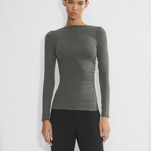 Aritzia GoodLux Cora Longsleeve in Heather Charcoal